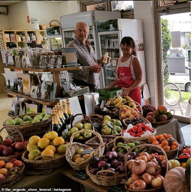 The store's social media has dramatically changed from six years of posts about healthy eating and photos of fruits and vegetables, seen here, to an almost non-stop stream of Covid conspiracy theories.