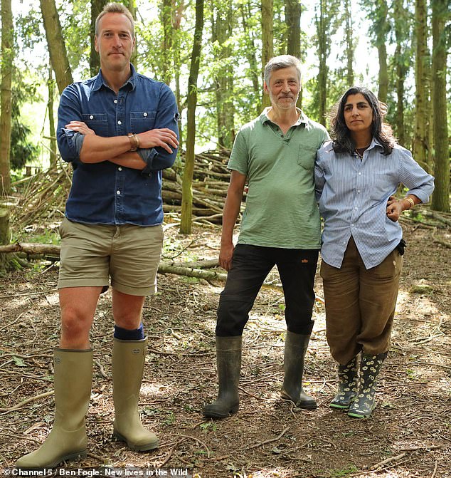 On tonight's New Lives in the Wild, Lutfi and Ruby Radwan, two Londoners turned Oxford University academics turned farmers, welcomed Ben Fogle, left on Willowbrook Farm, a 46-acre holding they bought for £130,000 after selling their house in 2002