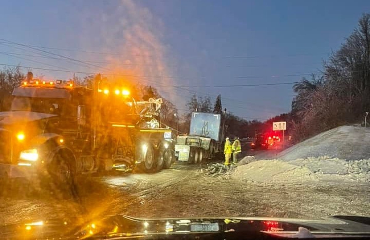 Semi And Pick-Up Collide In Pownal, Could Have Been Worse